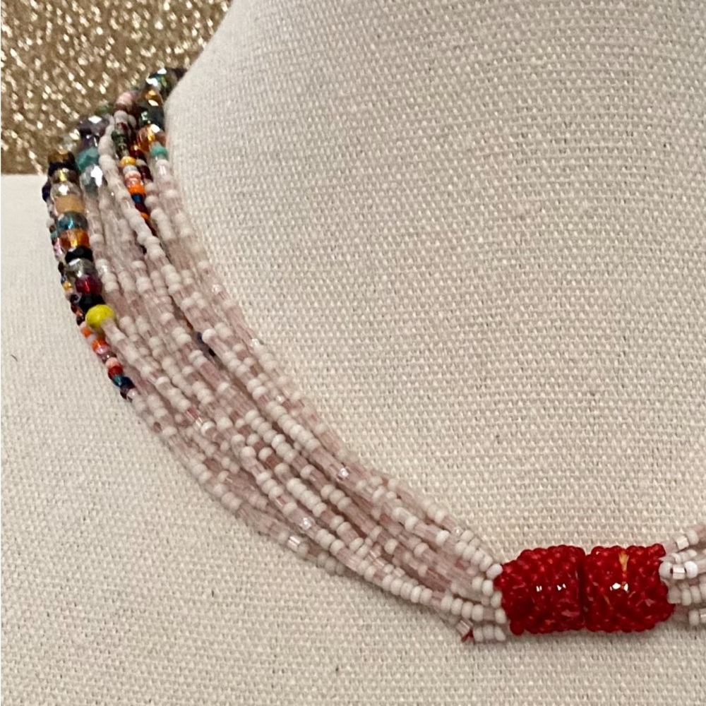 Free People Brilliantly Beaded Necklace ~ NWOT - Picture 4 of 4